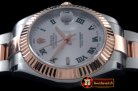 Best Replica Rolex Datejust II SS/RG Oyster Fluted White Roman A