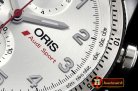 Oris Calobra Chronograph Ltd Ed SS/LE Silv Wht Jap Qtz