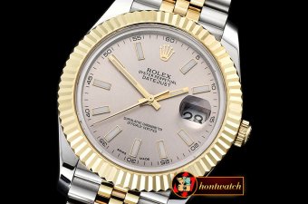 Rolex Datejust II DJ2 41mm Jub Flt YG/SS Light Grey Stk BP A3235