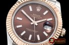 Rolex Datejust II 41mm Jub Flt RG/SS Brown Stick BP Swiss 2836