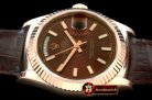 Replica Rolex DayDate Fluted Brown RG/LE Asian 2813