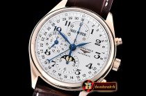 Longines Master Complications Auto RG/LE Wht GSF Asia 7750