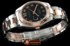 Best Replica Rolex Datejust II SS/RG Oyster Fluted Black Roman A