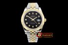 Rolex Datejust II DJ2 41mm Jub Flt YG/SS Black Diams BP Swiss 28