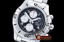 Breitling superocean SteelFish Chrono SS/SS Blk/Wht A7750