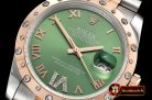 Rolex Datejust Midsize 31mm Diam Bez RG/SS Green Diam BP A2836