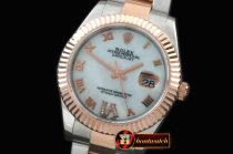 Best Replica Rolex Datejust II SS/RG Oyster Fluted M-White Roman