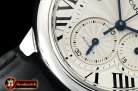 Cartier Balon Bleu Chronograph 47mm SS/LE White ZF Asia 7750