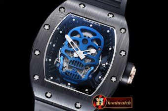 Richard Mille RM052 Skeleton Skull Black CER/RU Blue Custom Mod