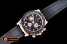 Rolex Daytona Cer RG/RU Black Stick BP Ult A7750 Mod