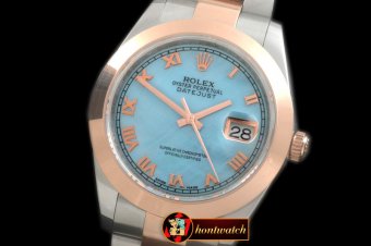 R2DJ0193K - SS/RG Oyster M-Blue Roman Asian Eta 2836-2