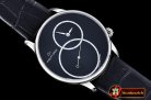 Replica JAQUET DROZ Grande Seconde Off-Centered SS/LE Black Mod