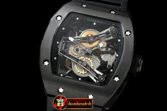 RM066B - Bubba Watson Tourbillon PVD/RU Black Swiss Qtz