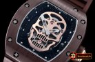 Richard Mille RM052 Skeleton Skull Brown CER/RU Rose Gold Custom