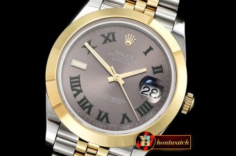 Rolex Datejust II 41mm Jub Smt YG/SS D.Grey Stk/Num BP Swiss 283