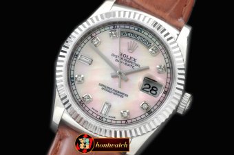 Replica Rolex DayDate Fluted M-Pink Diam SS/LE Asian Eta 2836