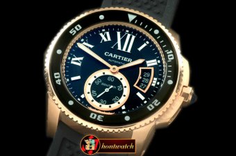 CAR0327B - Calibre de Cartier Diver RG/RU Black A-2813