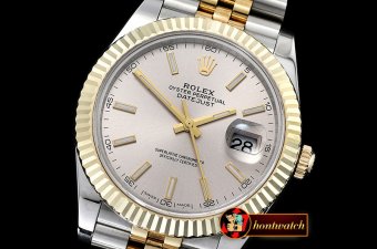 Rolex Datejust II DJ2 41mm Jub Flt Wrap 904L YG/SS L Grey Stk GMF A2836