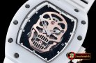 Richard Mille RM052 Skeleton Skull White CER/RU Rose Gold Custom