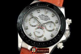 Replica Rolex Daytona 116519 SS/CER/LE White Diam A-7750 Sec@6