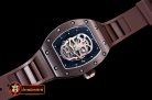 Richard Mille RM052 Skeleton Skull Brown CER/RU Rose Gold Custom