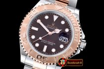 Best Quailty Rolex 2016 YachtMaster Mens RG/SS Brown JF Asia 313