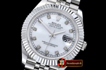 Rolex Datejust II DJ2 41mm Jub Flt SS/SS White MOP Diams BP A323