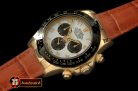Replica Rolex Daytona 116528 YG/LE Wht Num A-7750 Sec@6