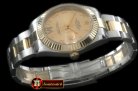 R2DJ0189C - SS/YG Oyster Fluted Gold Roman Asian Eta 2836-2