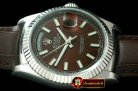 Replica Rolex DayDate Fluted Brown SS/LE Asian 2813