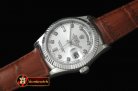 Replica Rolex DayDate Fluted Silver Diam SS/LE Asian Eta 2836