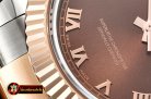 Rolex DJ2 41mm Oyst Flt RG/SS Brown Roman BP A3136 Mod