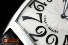 Franck Muller Crazy Hours Curvex Mens SS/LE White/Black Asia 21J Mod
