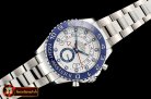 Rolex YachtMaster II Blue SS/SS White BP Asia 2813 Mod