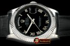 Replica Rolex DayDate Fluted Black Roman SS/LE Asian Eta 2836