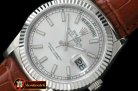 Replica Rolex DayDate Fluted Silver SS/LE Asian 2813