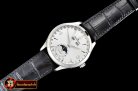 JAEGER LE COULTRE Master Ultra Thin Moonphase SS/LE Silver Wht KMF A2824