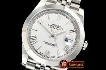 Rolex Datejust DJ2 41mm Jub Smt SS/SS Pearl Wht Roman Noob A3235