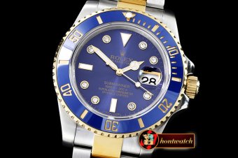 Rolex Submariner 116613 Diam YG/SS Blue BP V2 SP Asia 3135