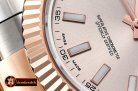 Rolex DJ2 41mm Oyst Flt RG/SS Light Grey Stk BP A3136 Mod