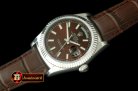 Replica Rolex DayDate Fluted Brown SS/LE Asian Eta 2836