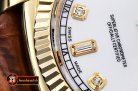 Replica Rolex Daydate 36mm YG/LE White Diamonds A2836