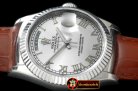 Replica Rolex DayDate Fluted Silver Roman SS/LE Asian 2813