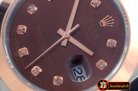 R2DJ0194G - SS/RG Oyster Brown Diam Asian Eta 2836-2