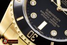 Rolex Submariner 116618 Diam YG/YG Blk BP V2 SP Asia 3135