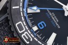 Omega Planet Ocean GMT Deep Black PVD/RU Blue JHF A2824 Mod