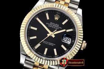 Rolex Datejust DJ2 41mm Jub Flt Wrap YG/SS Black Stick BP Asia 2836