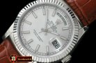 Replica Rolex DayDate Fluted Silver SS/LE Asian Eta 2836