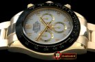 Replica Rolex Daytona 116528 YG/YG White Num A-7750 Sec@6