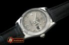 Replica Rolex DayDate Fluted Grey Diam SS/LE Asian 2813